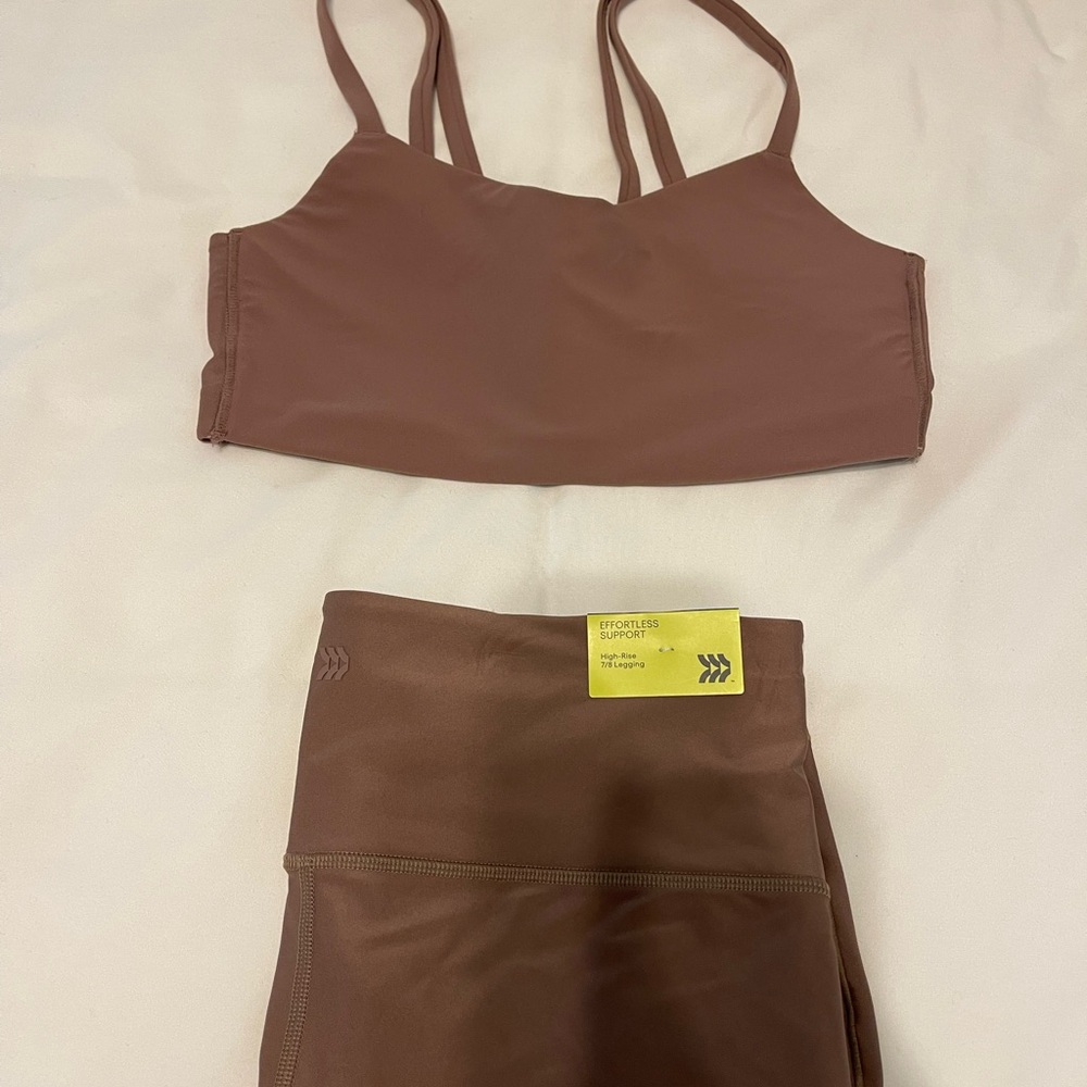 All in Motion Chocolate Sports Bra and Leggings Set
